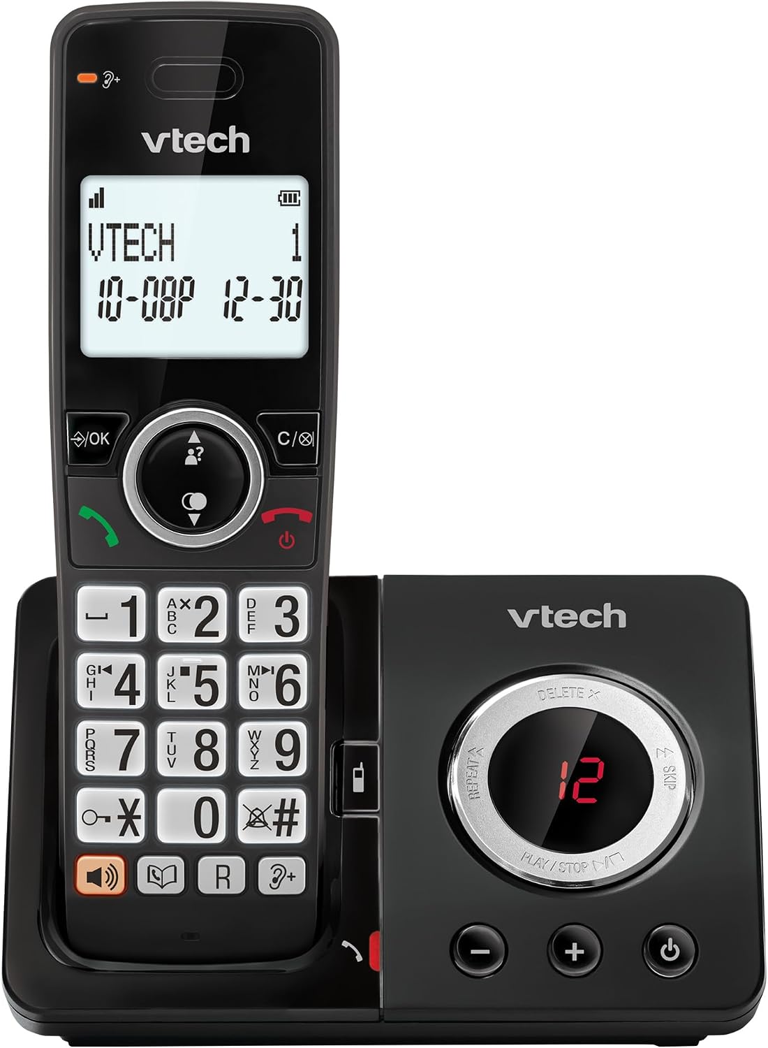 VTech EA5050 DECT Cordless Phone with Answering Machine,Nuisance Call Blocker, Volume Booster, Easy-to-Read Backlit Display, 18 Hours Talk-time, Handsfree Speakerphone, Single Handset