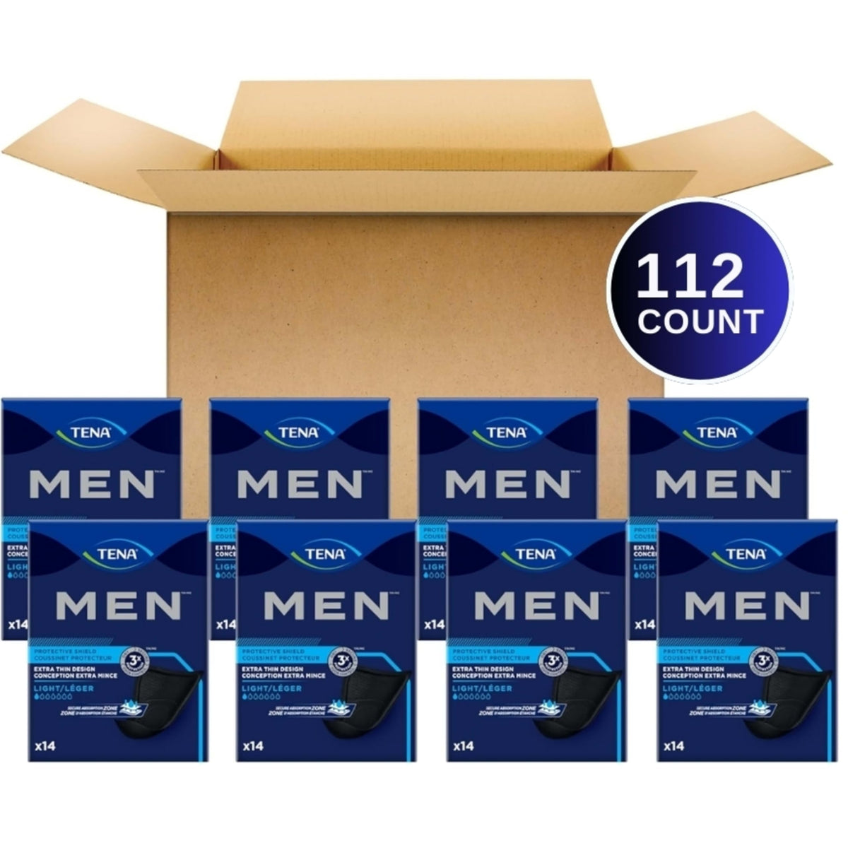 TENA Men Protective Underwear, Large, Level 4 for Heavy Bladder Weakness x 40
