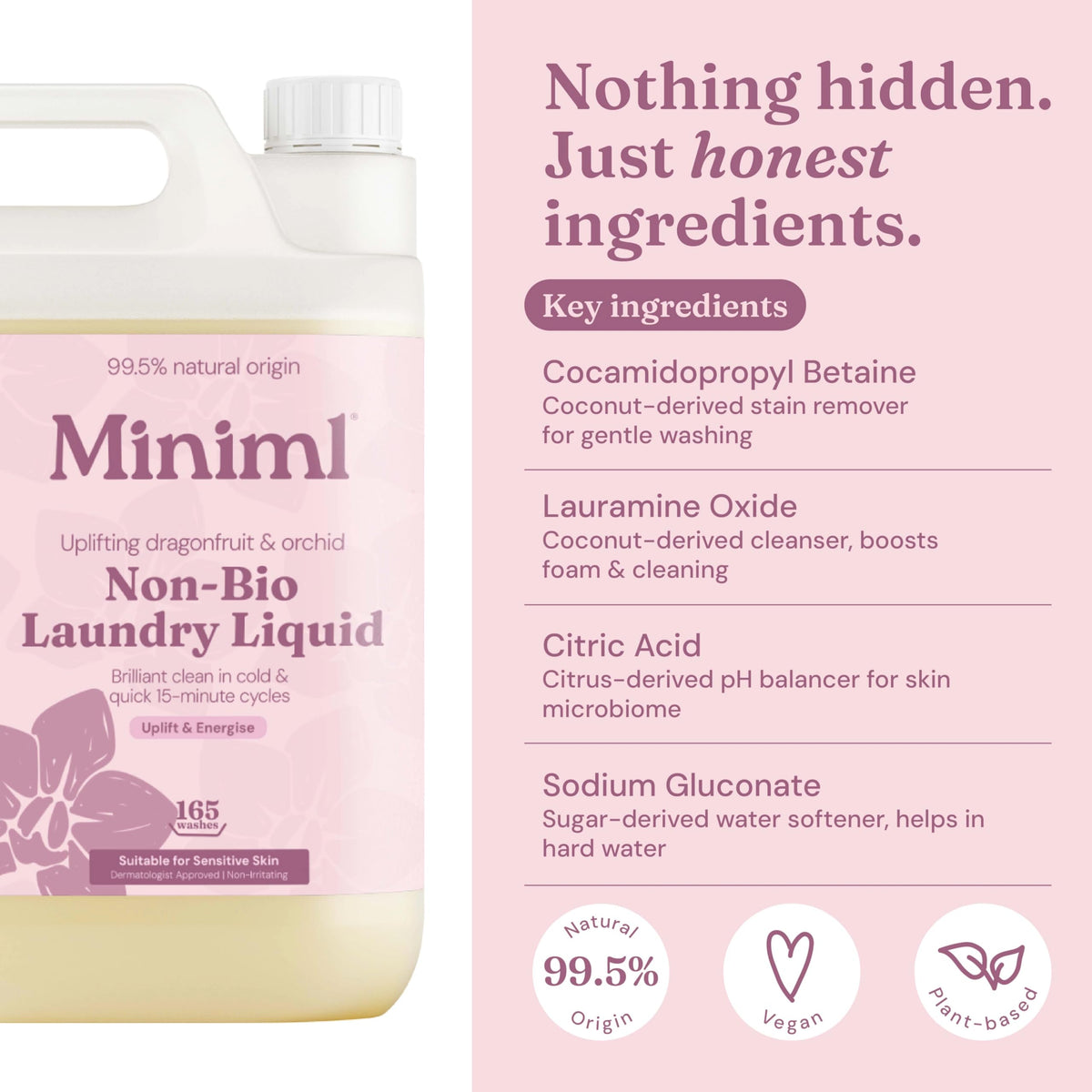 Miniml Eco Laundry Liquid Washing Detergent 5L Refill – Fresh Linen