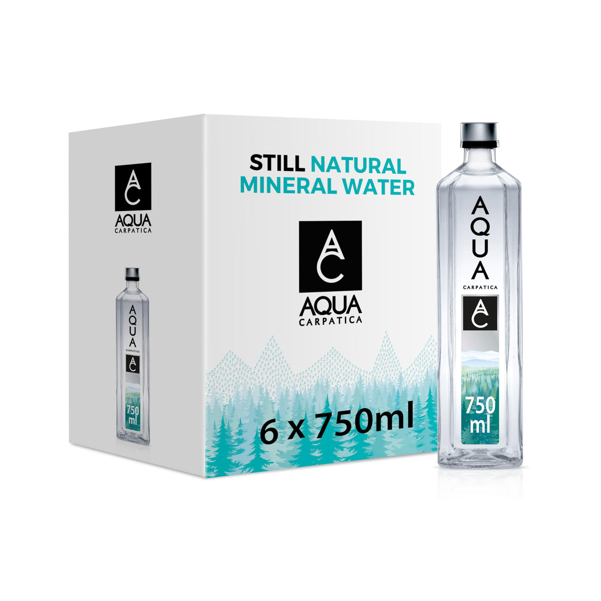 AQUA Carpatica Still Mineral Water, Naturally Alkaline, PET, 6 x 500ml