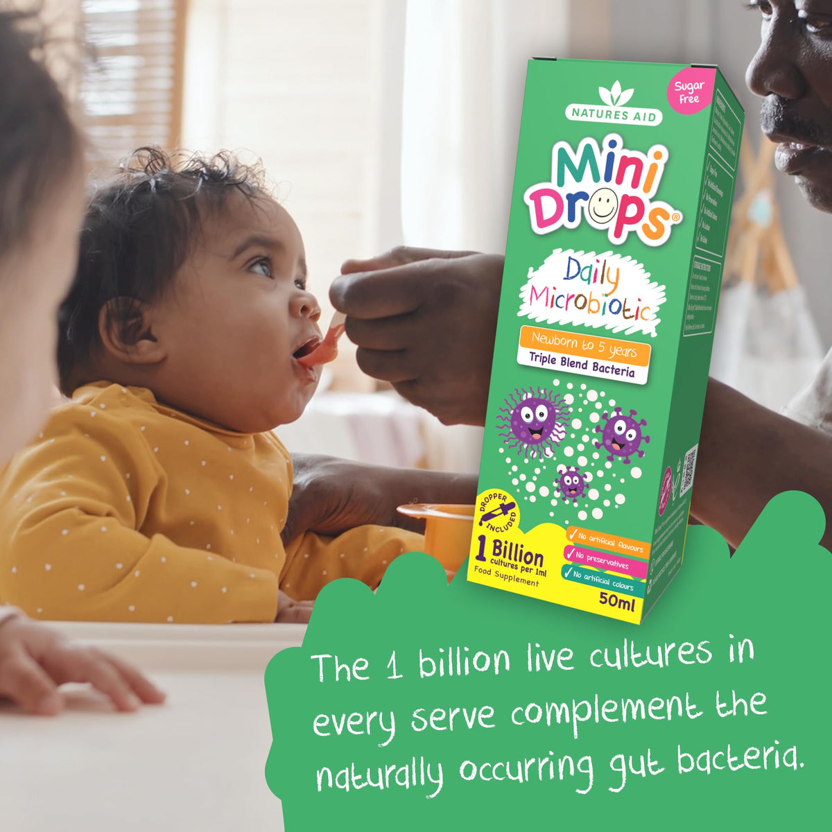 Natures Aid Mini Drops Multi-Vitamin for Babies, Kids & Children 50ml