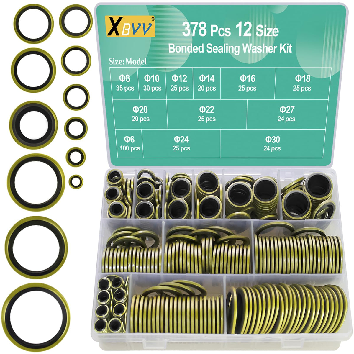 XBVV 20 Sizes O Rings O Rings Rubber Assorted Seal Kit