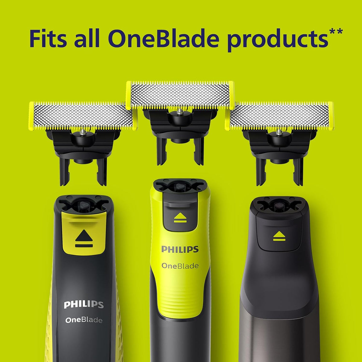 Philips OneBlade Original 360 Blade Heads, Compatible with all OneBlade and Pro Electric Shaver & Trimmers, Original from Philips, 3x One Blade, 12-Month Supply (QP430/60)
