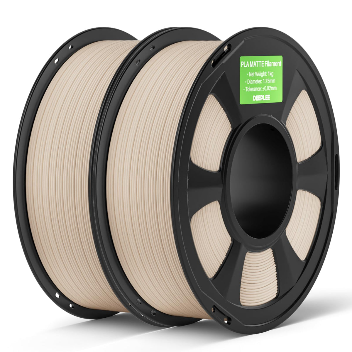 DEEPLEE Matte PLA Filament 1.75mm Matte Black 1kg(Plastic Spool)