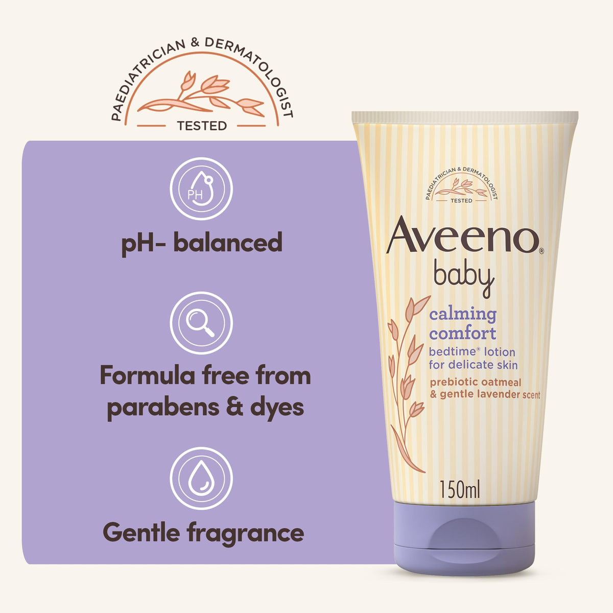 Aveeno Baby Calming Comfort Bedtime Lotion for Baby's Delicate Skin 150ml