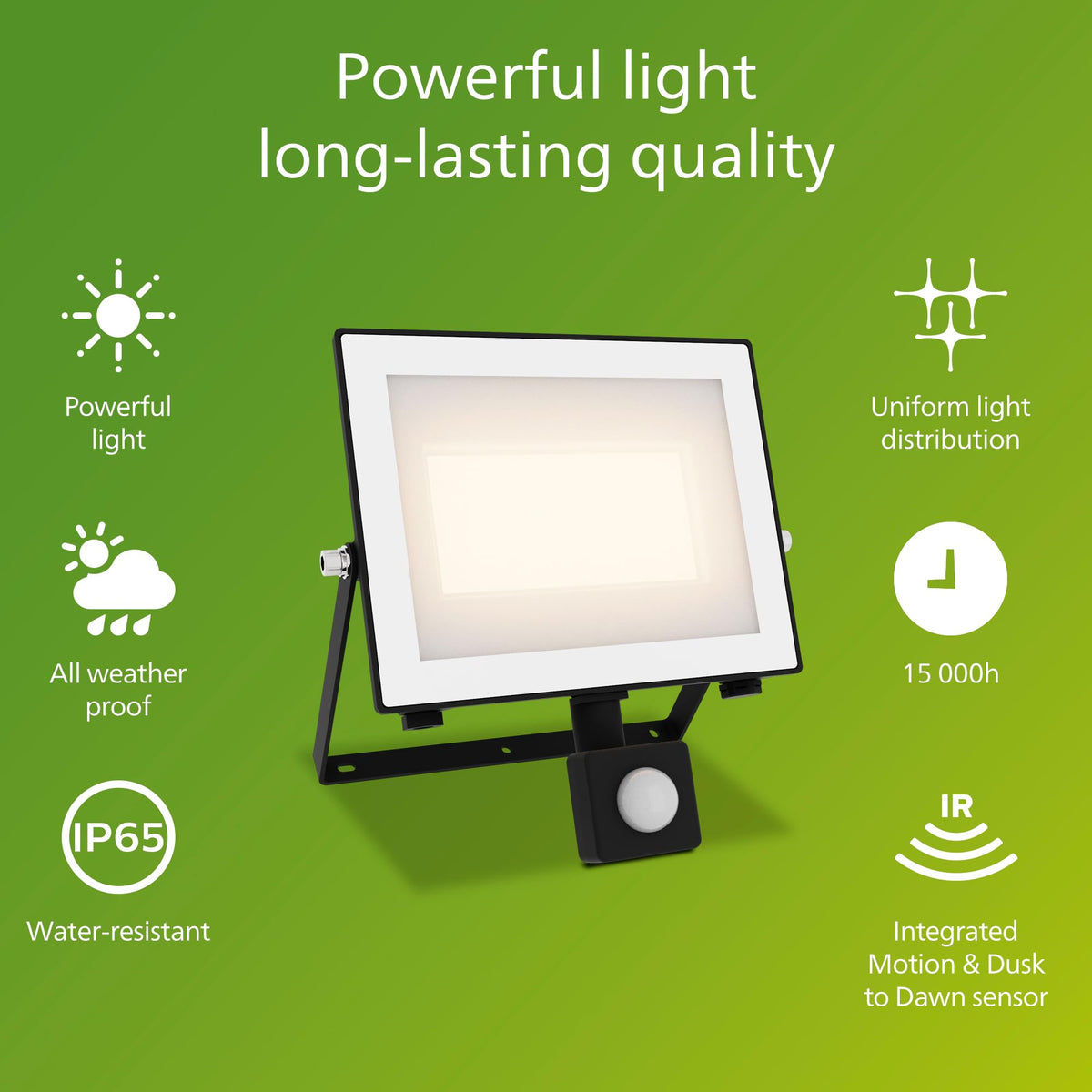 Philips Lois Outdoor Floodlight, White, 10 W