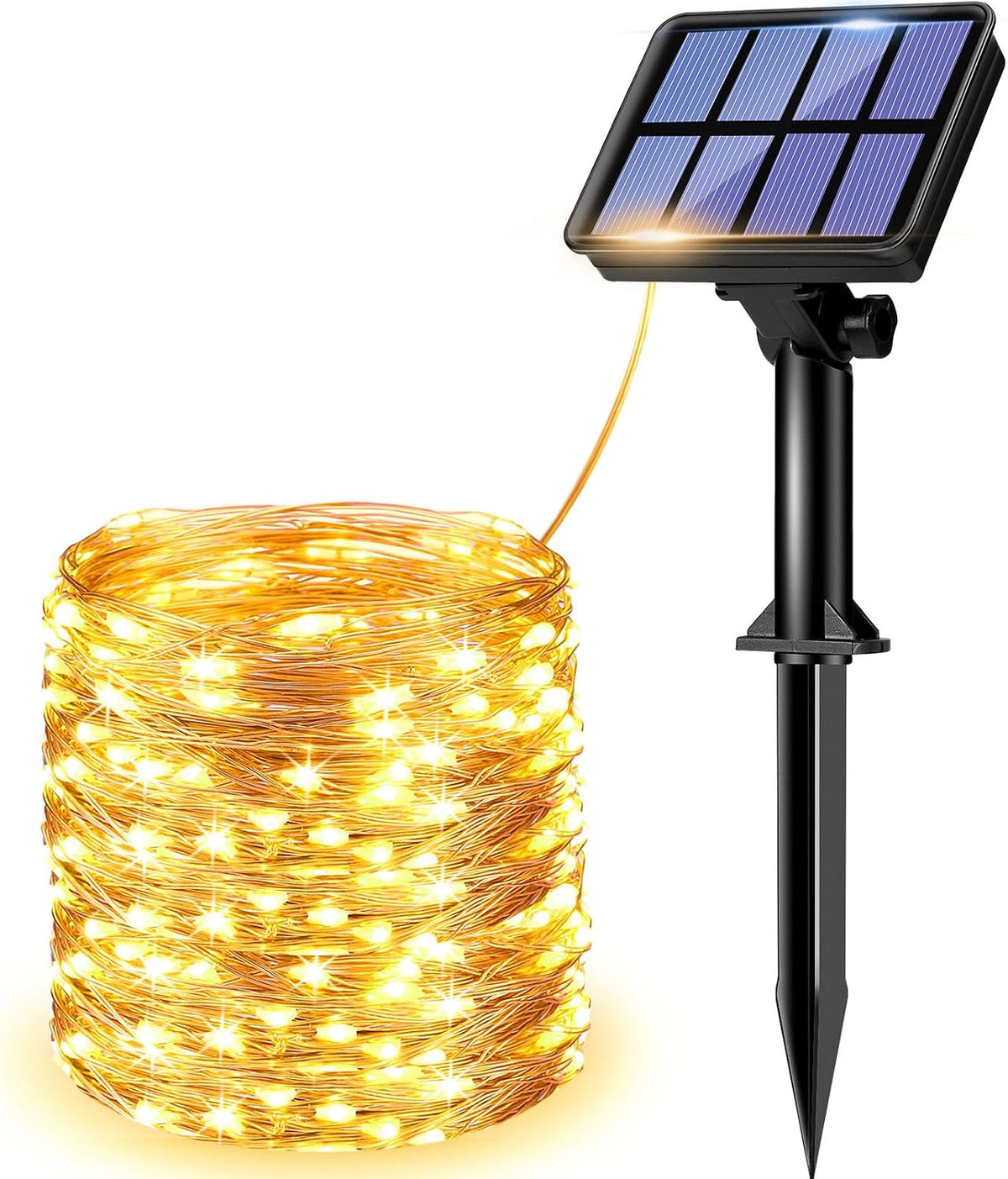 litogo 120 LED Solar String Lights Outdoor, 12M/40Ft 8 Modes Solars Garden Lights Waterproof Copper Wire Decorative Solar Fairy Lights for Patio, Gate, Yard, Trees, BBQ, Wedding, Party