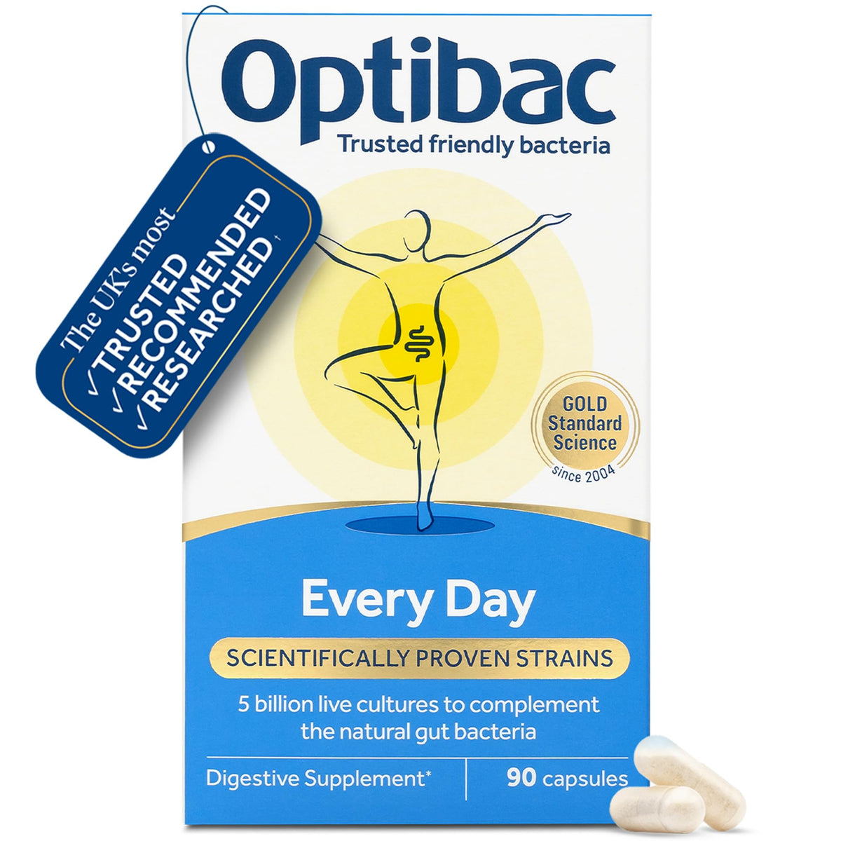Optibac Every Day - Vegan Daily Digestive Supplement - 30 Capsules