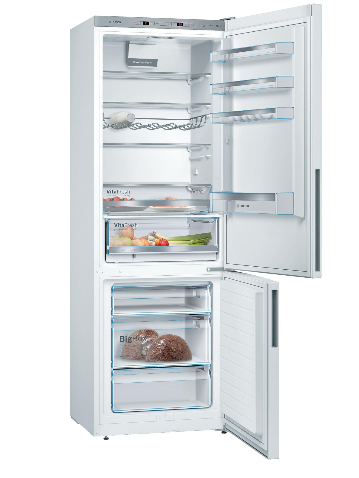 Bosch Series 2 KGN27NLEAG Fridge Freezer, NoFrost, Stainless Steel
