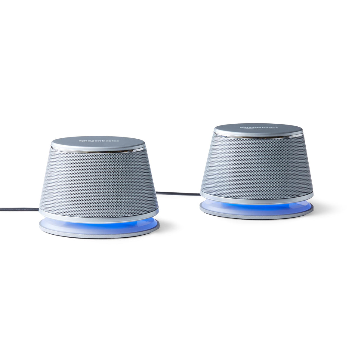 Amazon Basics Stereo 2.0 Computer Speakers for Desktop PC or Laptop, 3.5mm Aux input, USB-Powered, 1 Pair, Black