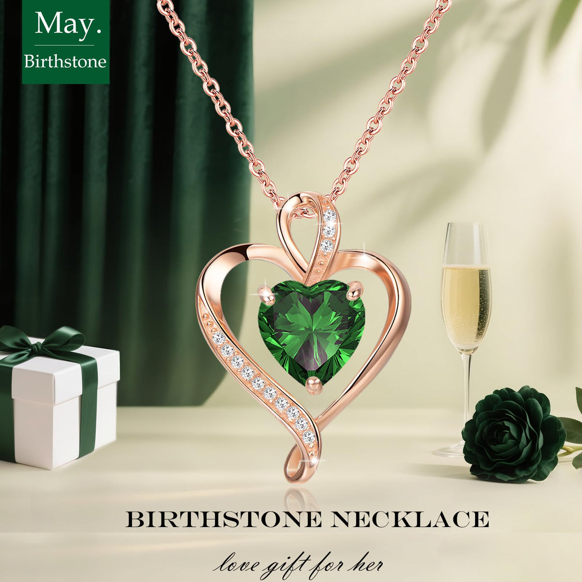 LAVUMO Heart Necklace for Women 925 Sterling Silver Love Pendant Jewellery