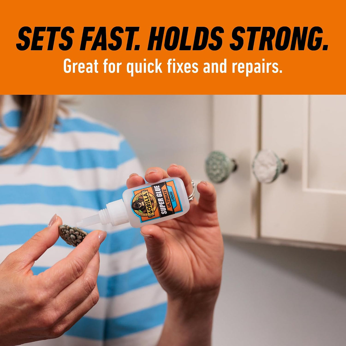 Gorilla Ultimate Super Glue, Clear Glue, 15 Grams (Pack of 1) - Fast-Setting Cyanoacrylate for Quick Fixes & Repairs with Anti-Clog Cap