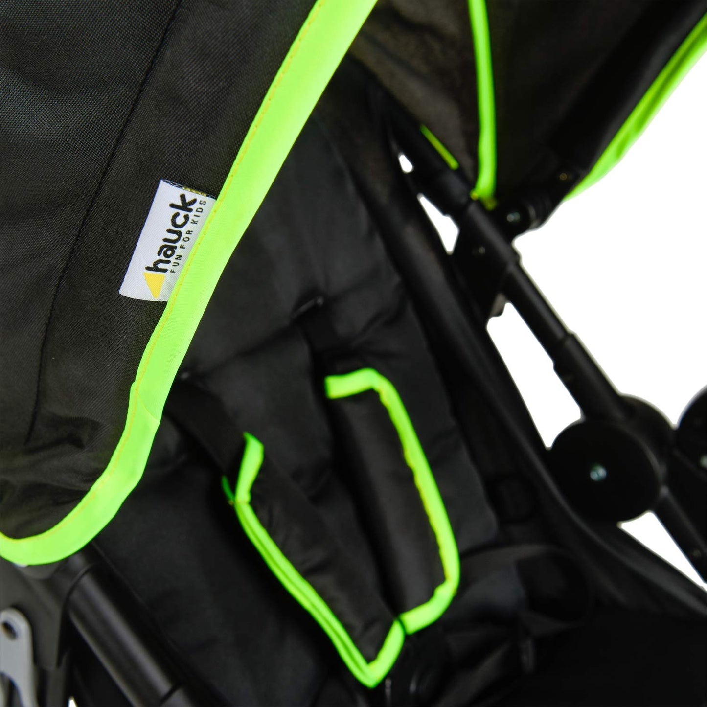 hauck Runner 3, Olive Heavy Duty All-Terrain Stroller with Handbrake, XL Sunshade, Cup Holder, Rain Cover, XL Air Wheels, Reclining Backrest from Birth to 22kg, Handle