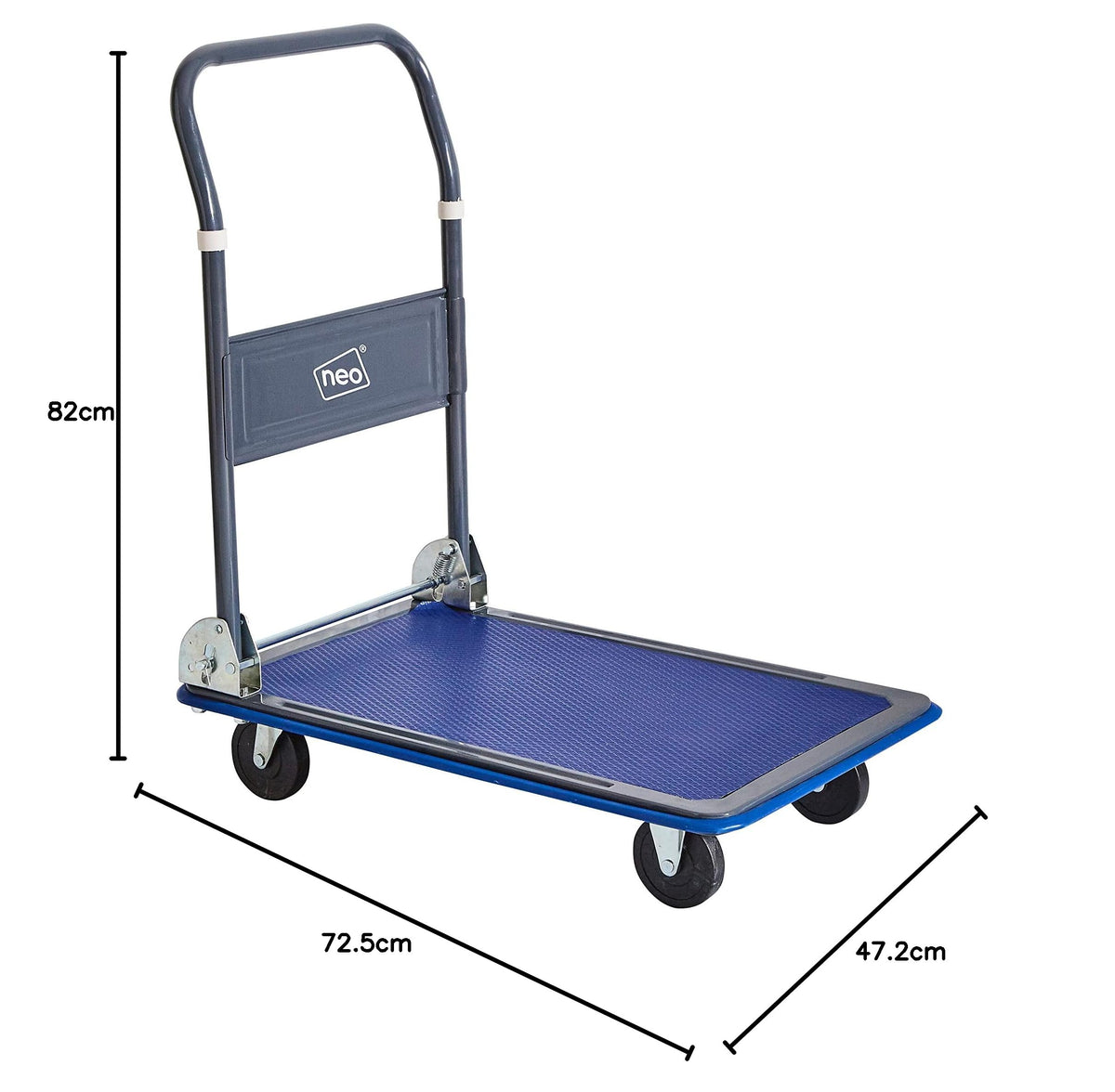 Neo Heavy Duty Aluminium Folding Sack Trolley Hand Truck Barrow Transport Wheels Extendable Handle (100 kg))
