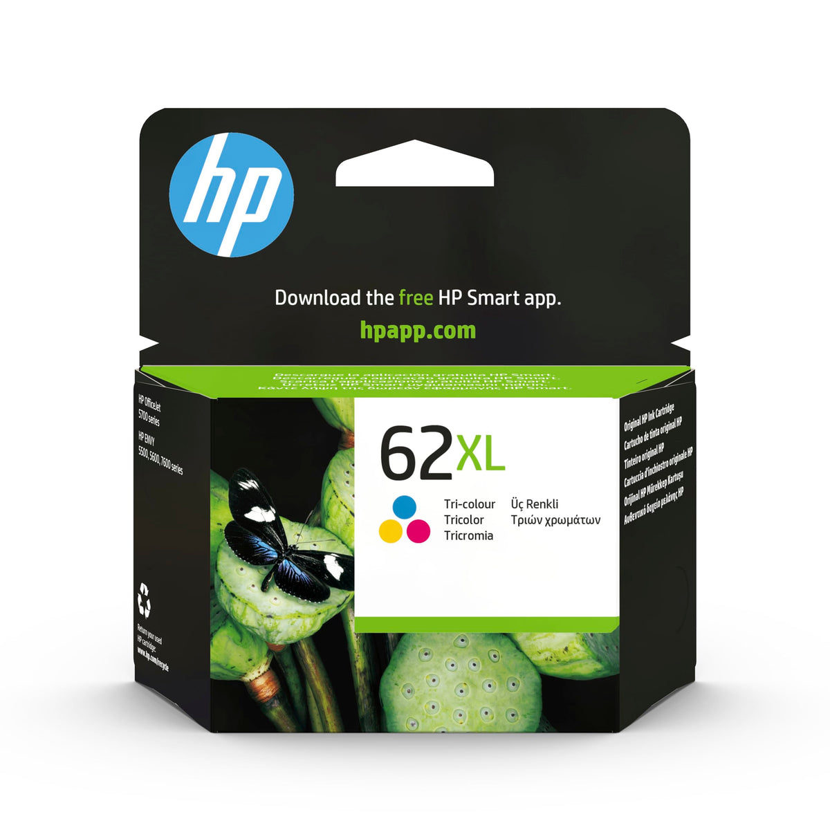 HP 62 Black & Tri-colour Original Ink Cartridges 2-Pack