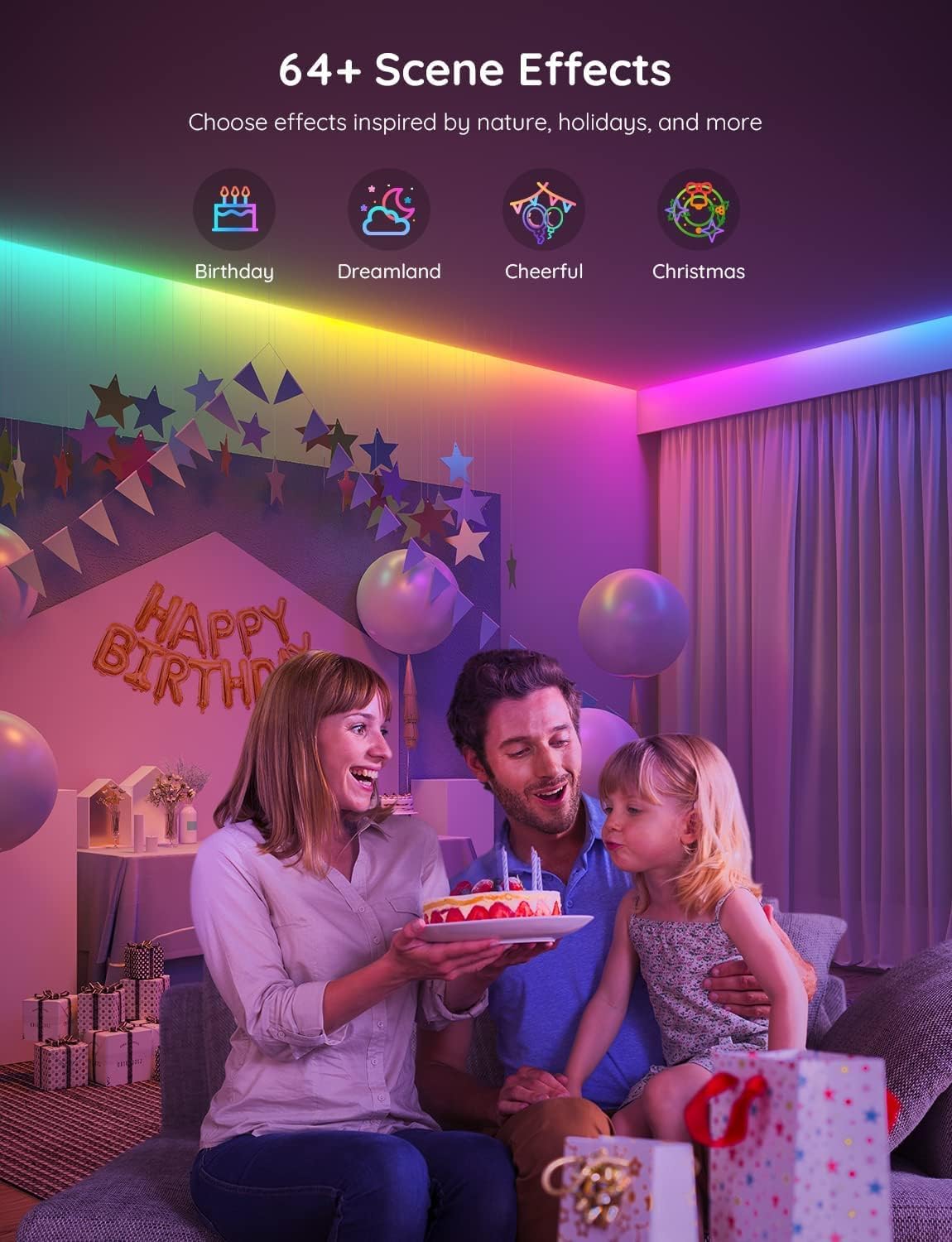 Govee LED Strip Light 5m, RGBIC Smart LED Strip Lights