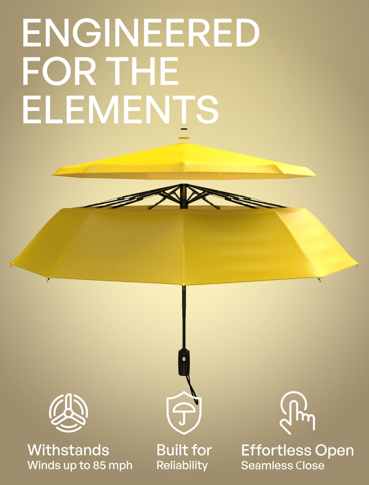 Repel Windproof Travel Umbrella - Compact & Withstands Winds up to 100MPH, Strongest Premium Auto Folding Umbrella for Rain and Sun - Durable, Light & Portable for Women & Men, Fits Backpack & Cars