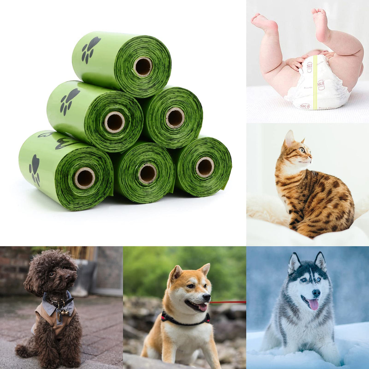 Biodegradable Dog Poo Bags with Dispenser Leak Proof - 280 Count Scented