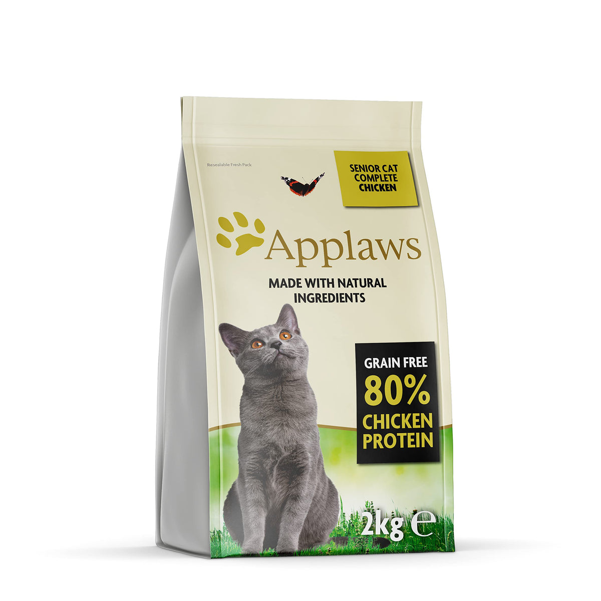 Applaws Complete and Grain Free Dry Kitten Food, Kitten Chicken for all Cats, 2 kg Bag (Pack of 3)