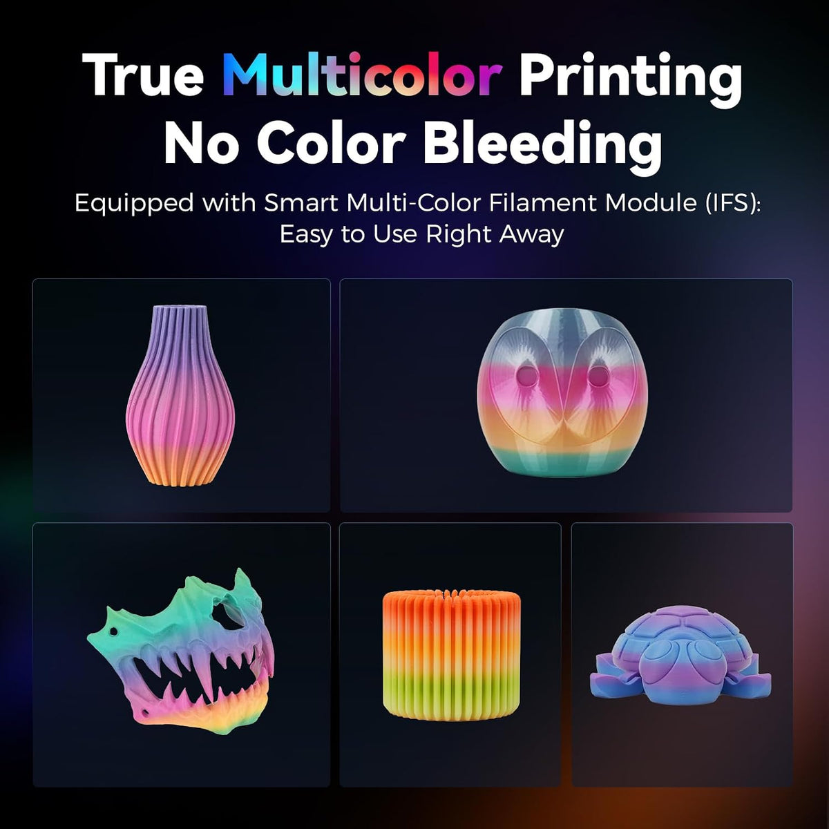 Flashforge Adventurer 5X 3D Printer with Multi-Color Printing,Customize with IFS,AD5X Multi-Material/Full-auto leveling 3D Printer,Max Speed: 600mm/s,Auto 4kg Filament Refill,Compact Integrated Design