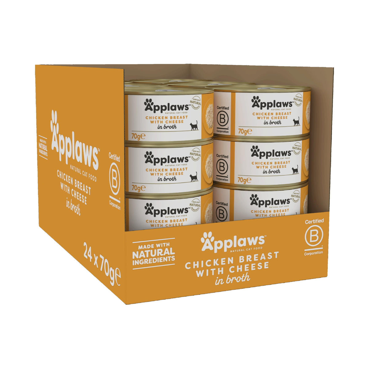 Applaws 100% Natural Wet Cat Food, Pouch Multipack Fish Selection in Broth, 70 g (24 x 70g) Pouches