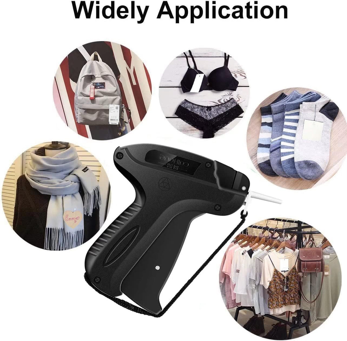 Stitchy Quick Clothing Fixer, Mini Stitch Gun for Clothes, Clothing Stitch Tagging Gun with Case,Stitchy Tool with 6 Needles,1500 Black & 1500 White 5mm Micro Fasteners