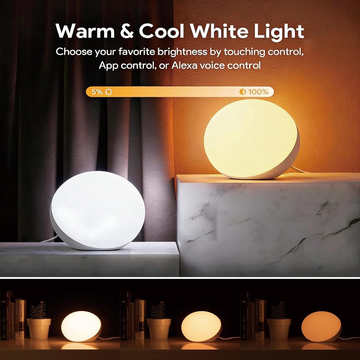 Hifree Smart Table Lamp, LED RGB Dimmable Touch Desk & Bedside Lamp