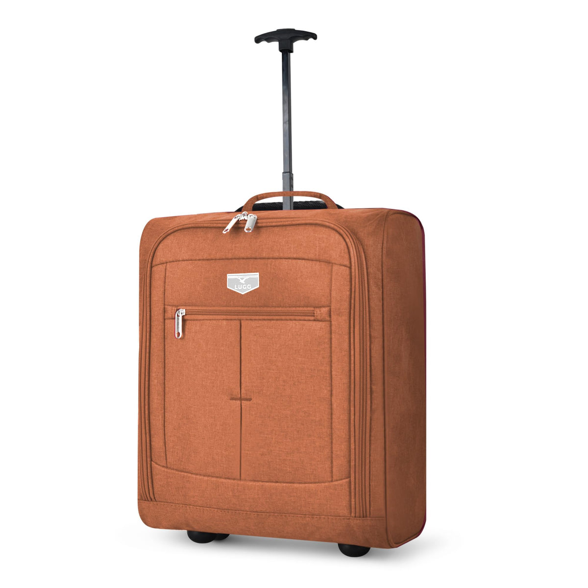 LUGG Lightweight Cabin Luggage, 600D Polyester, Solid Wheels, 45x36x20cm