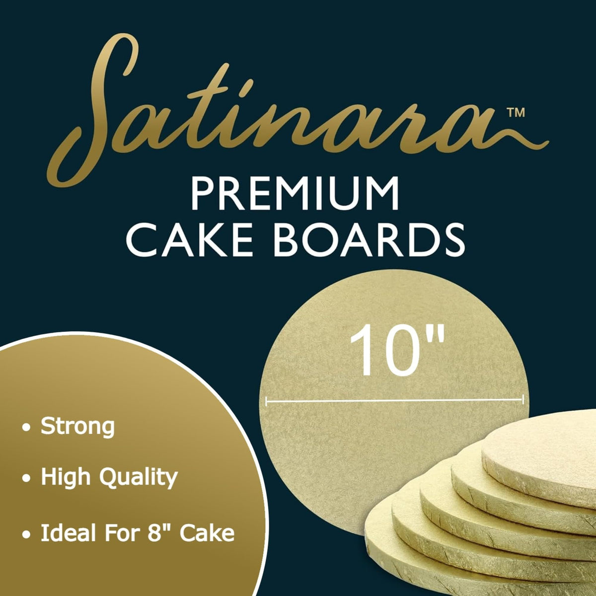 Satinara 12" (30.5cm) Pale Gold Board & Extra Tall Box Set