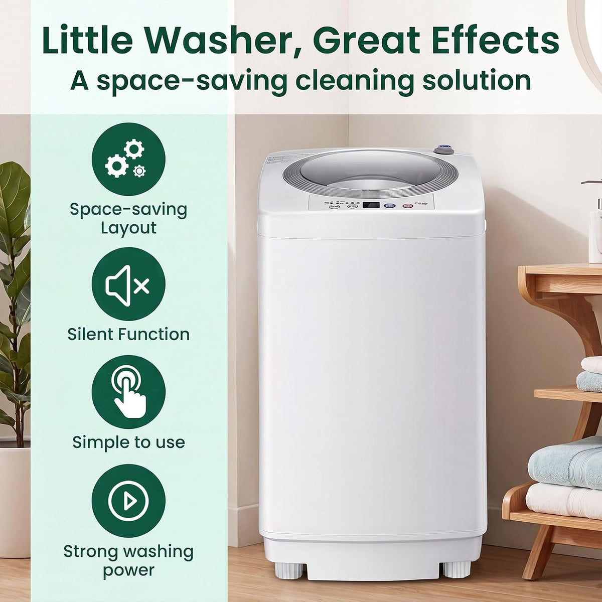 TANGZON 2-in-1 Portable Washing Machine, 3.5kg Mini Washer Spin Dryer