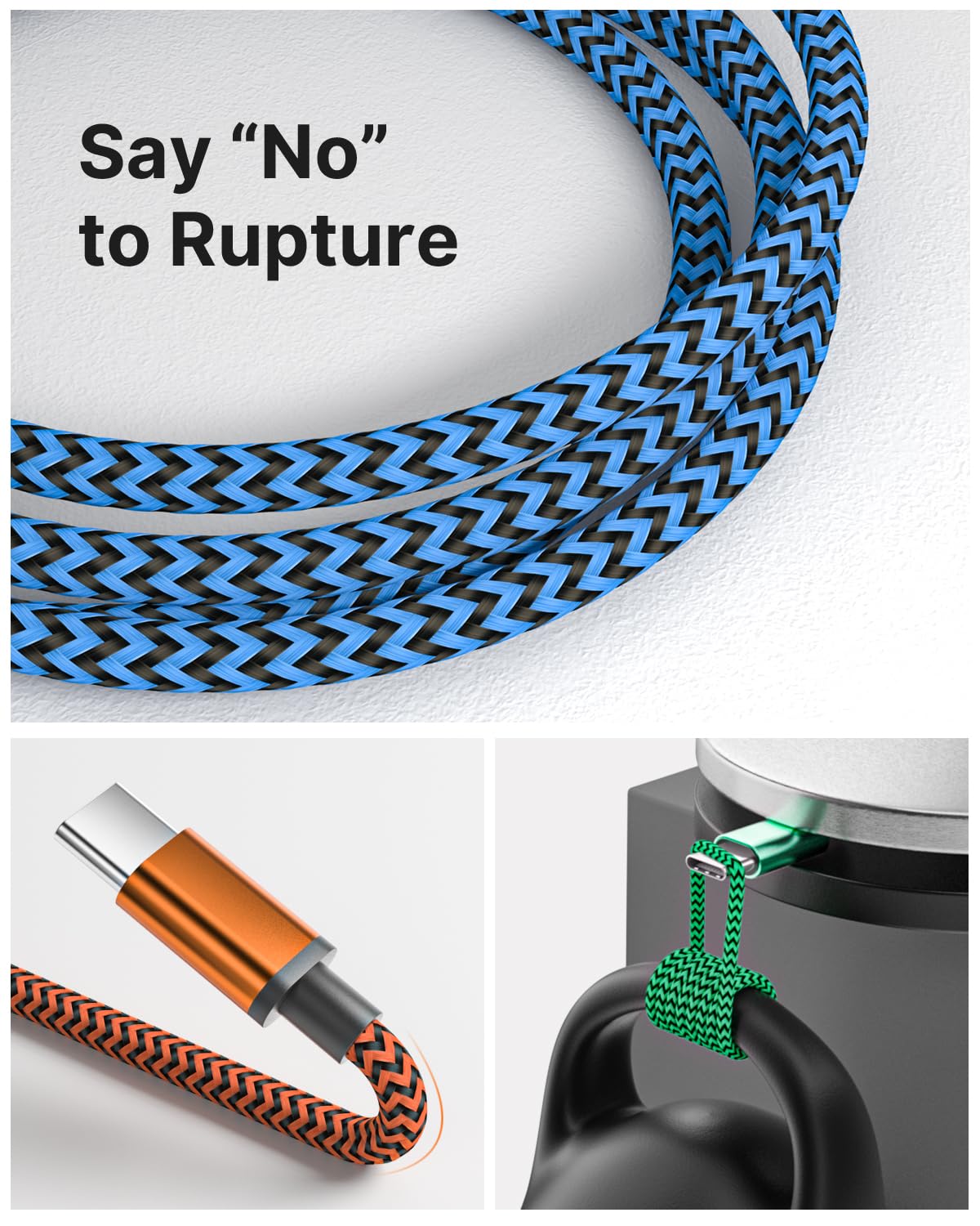Yosou USB C Charger Cable 2M 2Pack USB A to USB C Type C Charger Fast Charging 3A Lead Braided for Samsung Galaxy S22 S21 S20,Pixel 8 7 6,PS5,Switch
