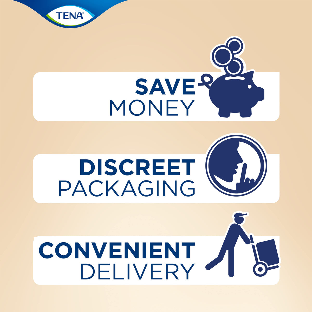 TENA Lights Long Liner, 120 Incontinence Liners (20 x 6 Packs)