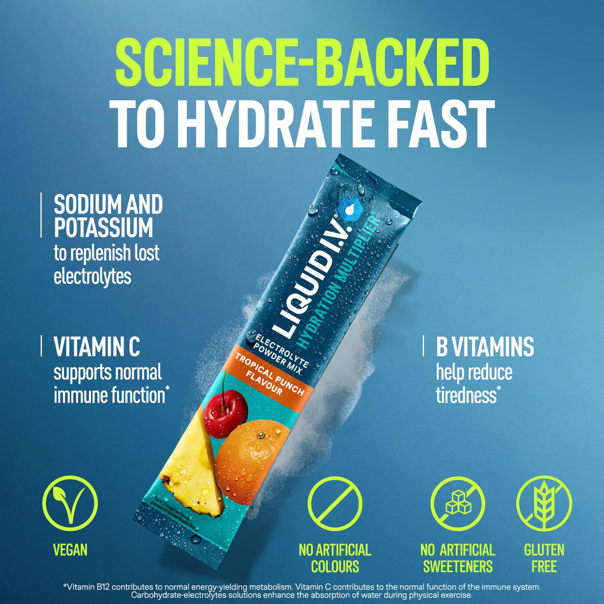 Liquid I.V. Hydration Multiplier Electrolyte Mix, Passion Fruit, 16 Sticks