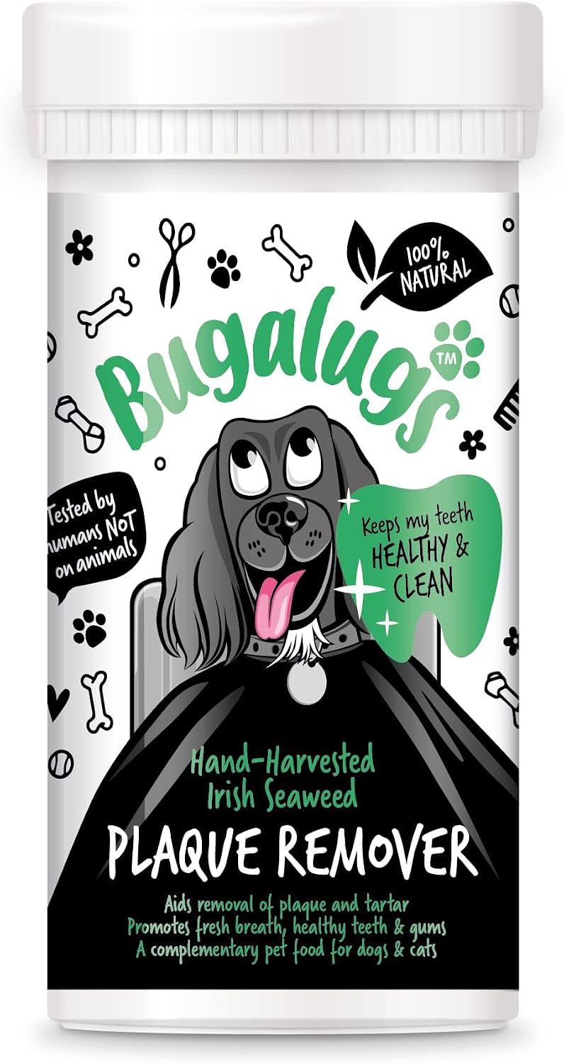 BUGALUGS Plaque Off Remover for Dog 70g Teeth & Bad Breath 100% Natural | Plaque Off Dogs No Need for Dog Toothbrush or Dog Toothpaste | Remove Dog Bad Breath & Plaque Remover for Dogs & Cats