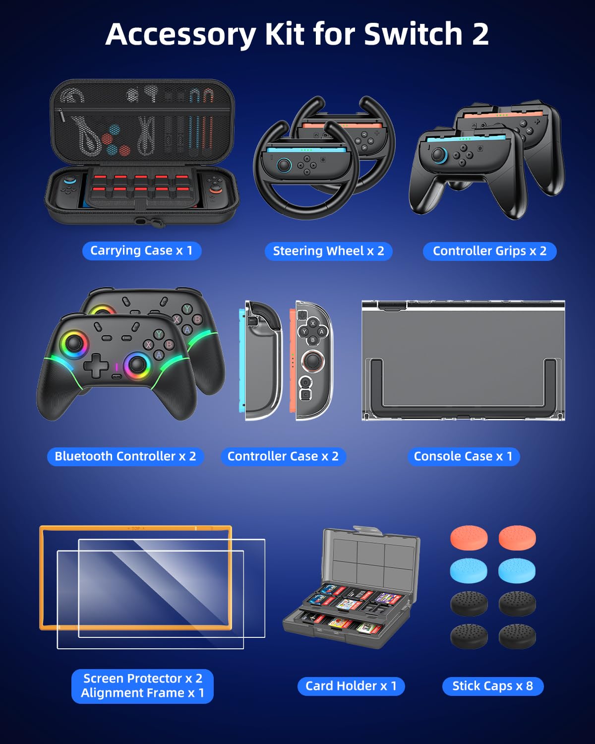 Case for Nintendo Switch 2, Travel Case with Charging Hole and 10 Game Card