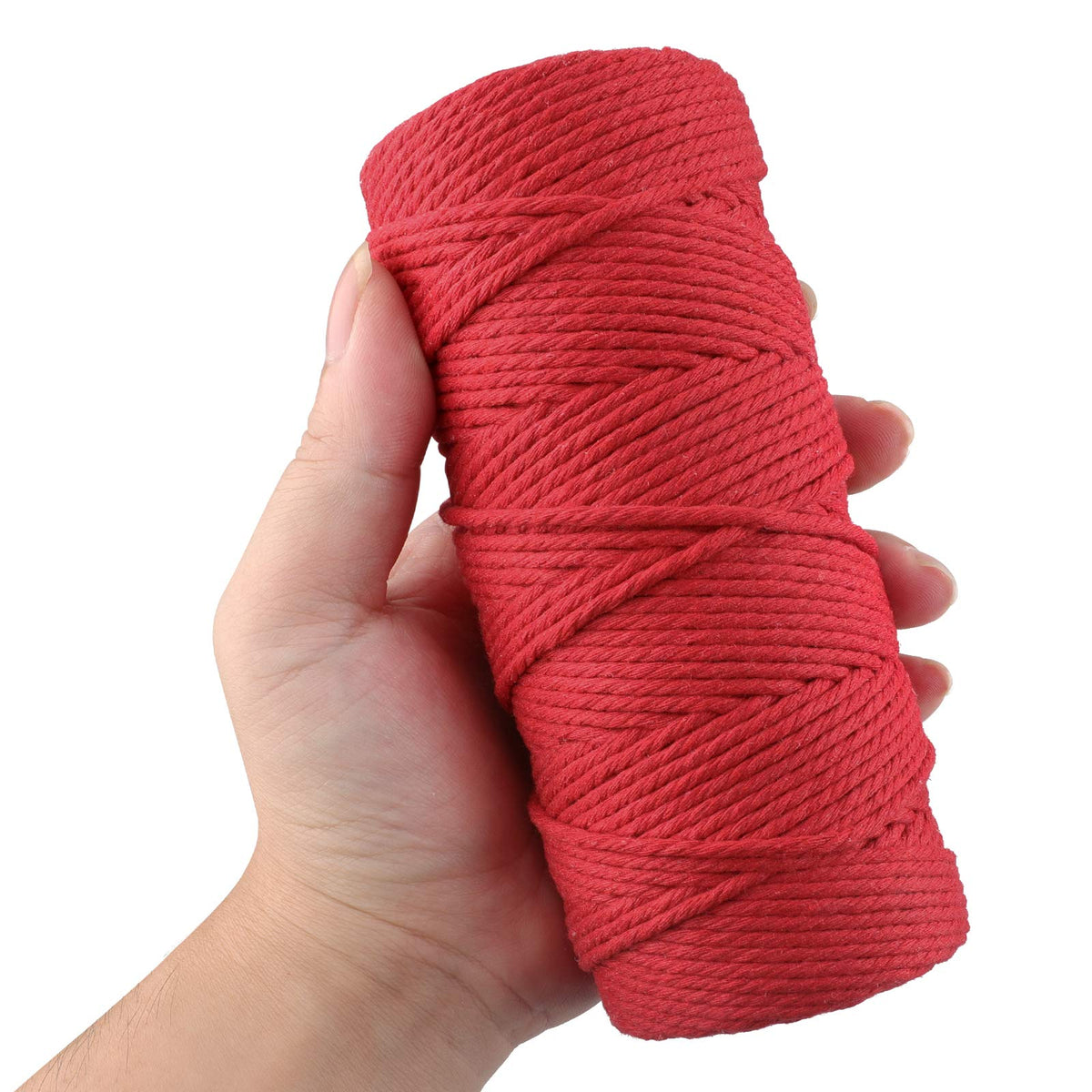 jijAcraft 4MM White Macrame Cord: 100M Cotton String Twine for Crafts