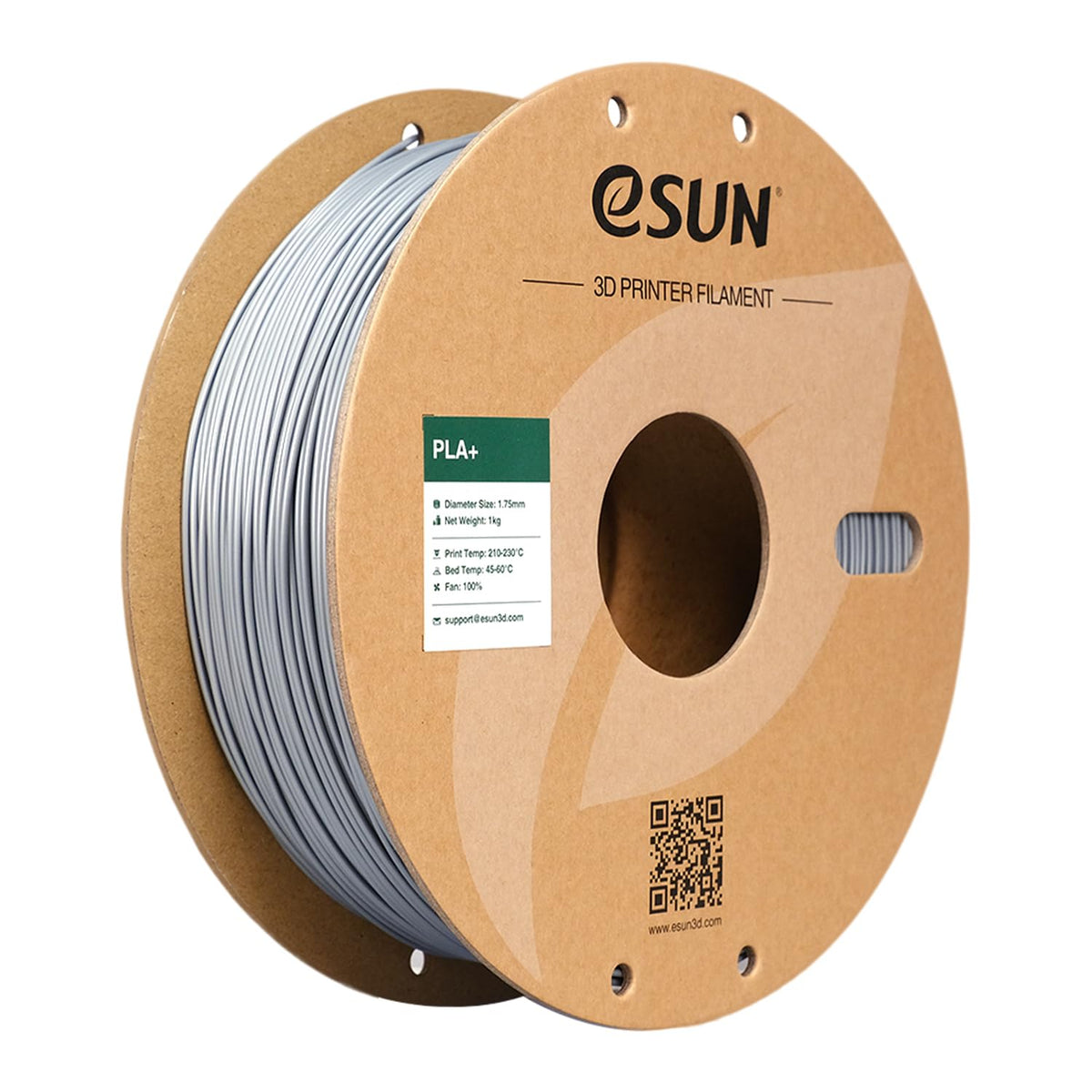 eSUN PLA+ 3D Printing Filament 1KG(2.2lbs), Enhanced Toughness, Cold White