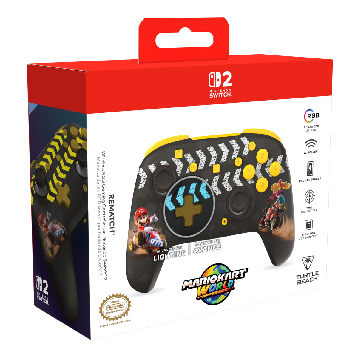 Turtle Beach Rematch Wireless Controller: Mario & Luigi, Nintendo Switch 2