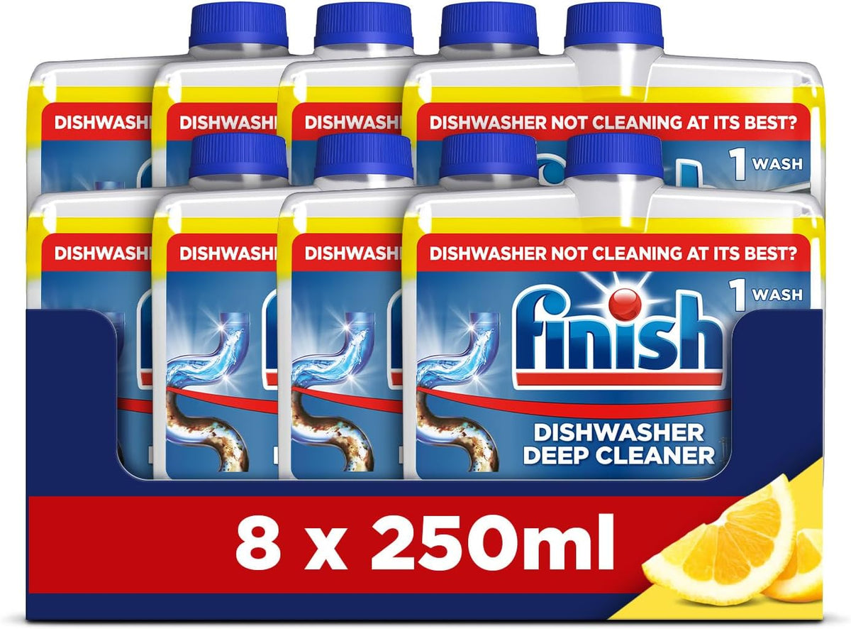 Finish Dishwasher Cleaner, Fresh, For a Deep Clean (8 x 250ml) 2L