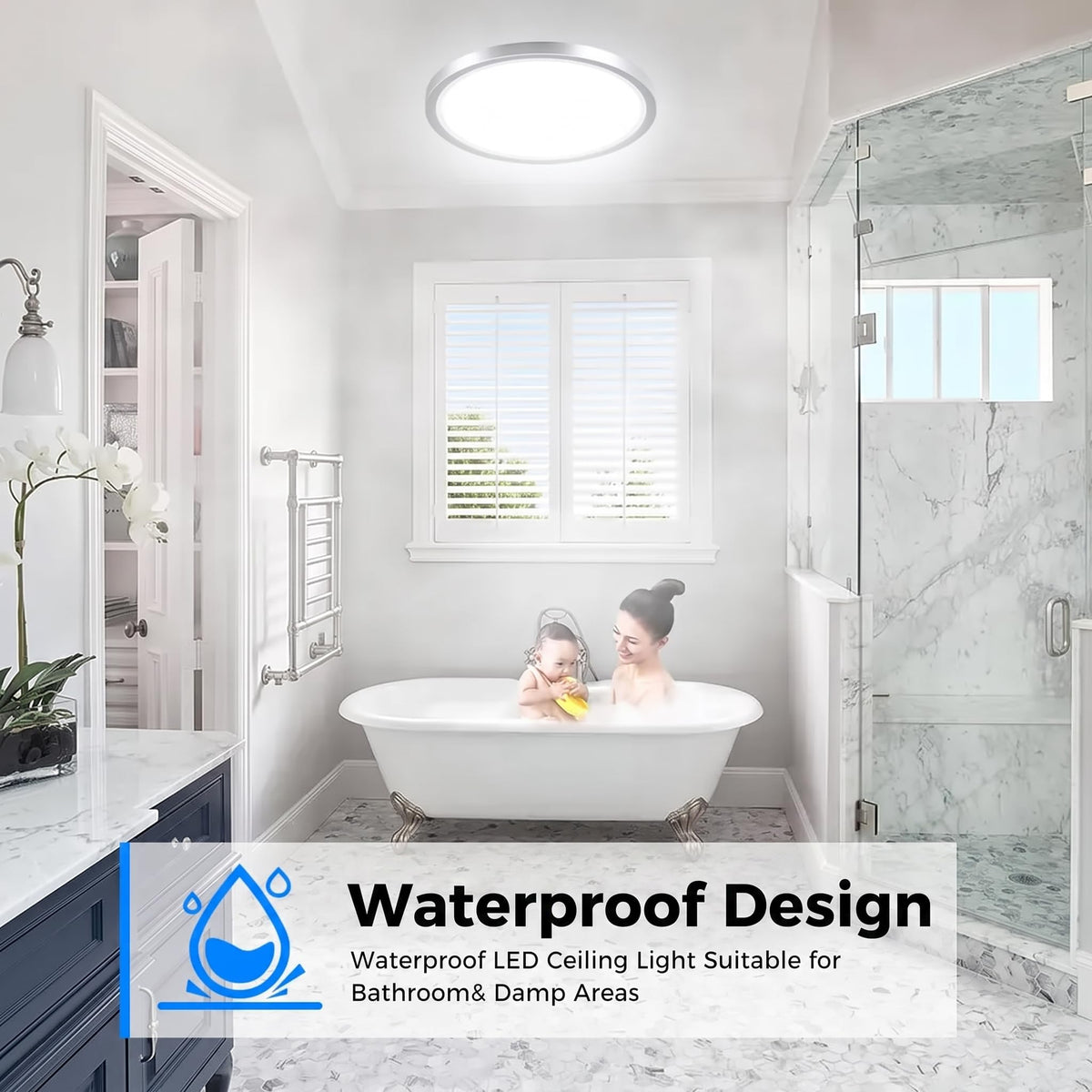 Peasur Bathroom Light, 3000K/3500K/4000K/5000K/6500K 5 Color Temperature