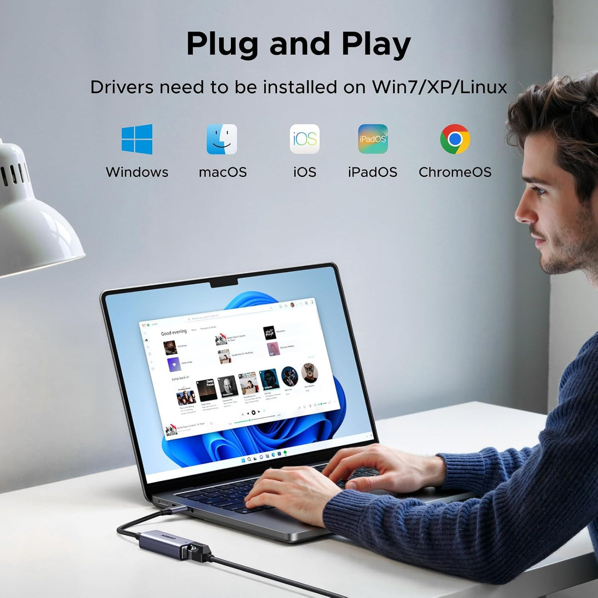 UGREEN USB C to Ethernet Adapter, Gigabit Wired Network Adapter