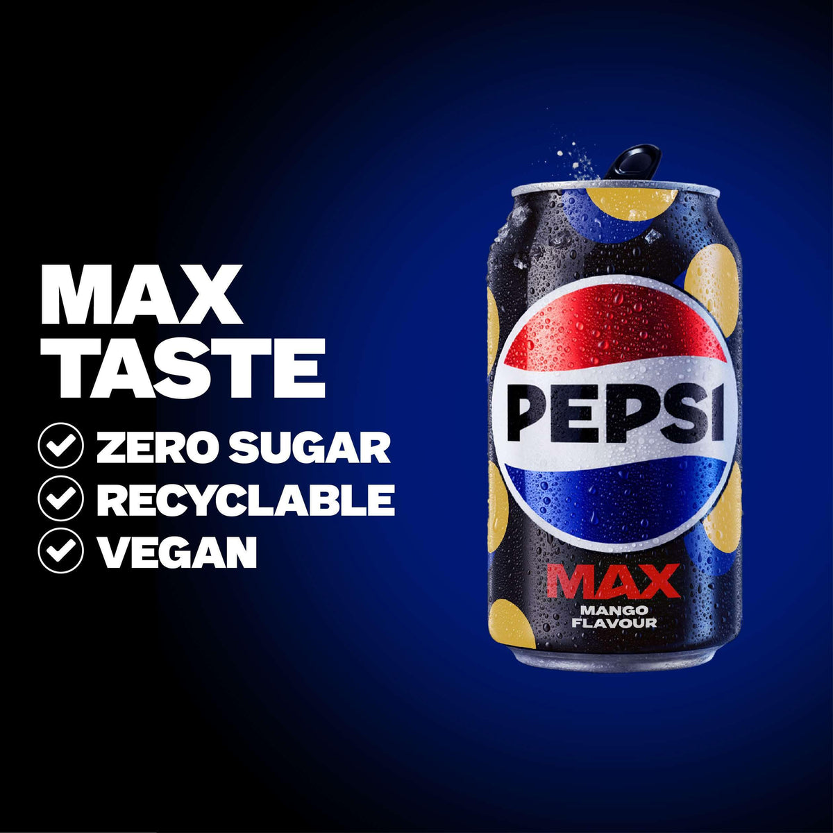 Pepsi Max Caffeine Free Cola | 330ml Can | 8 Pack