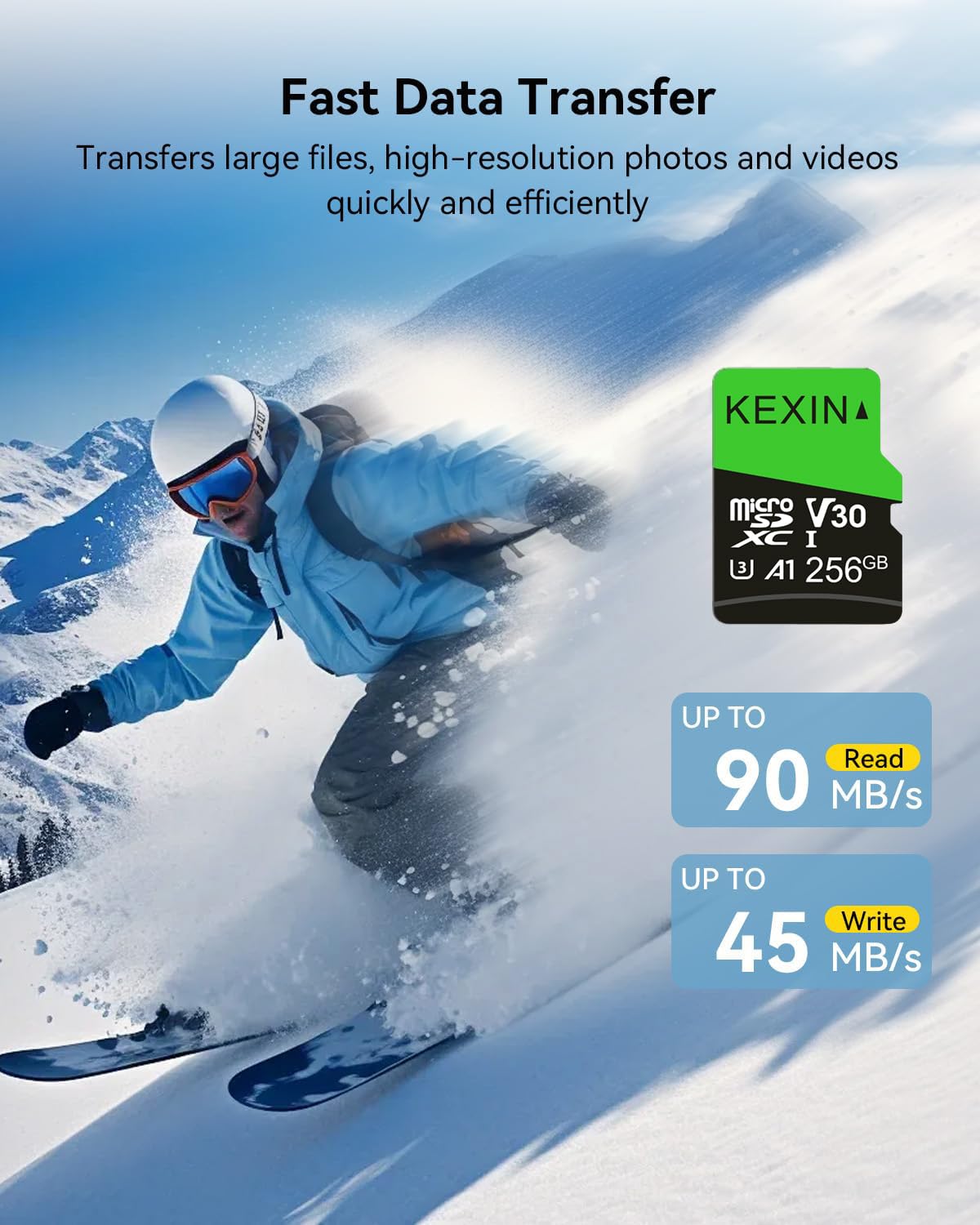 KEXIN Micro SD Card 32GB 3 Pack MicroSDHC Memory Card Class 10 High Speed Card Micro SD 32 GB UHS-I TF Card, C10, U1, SD Adapter Include
