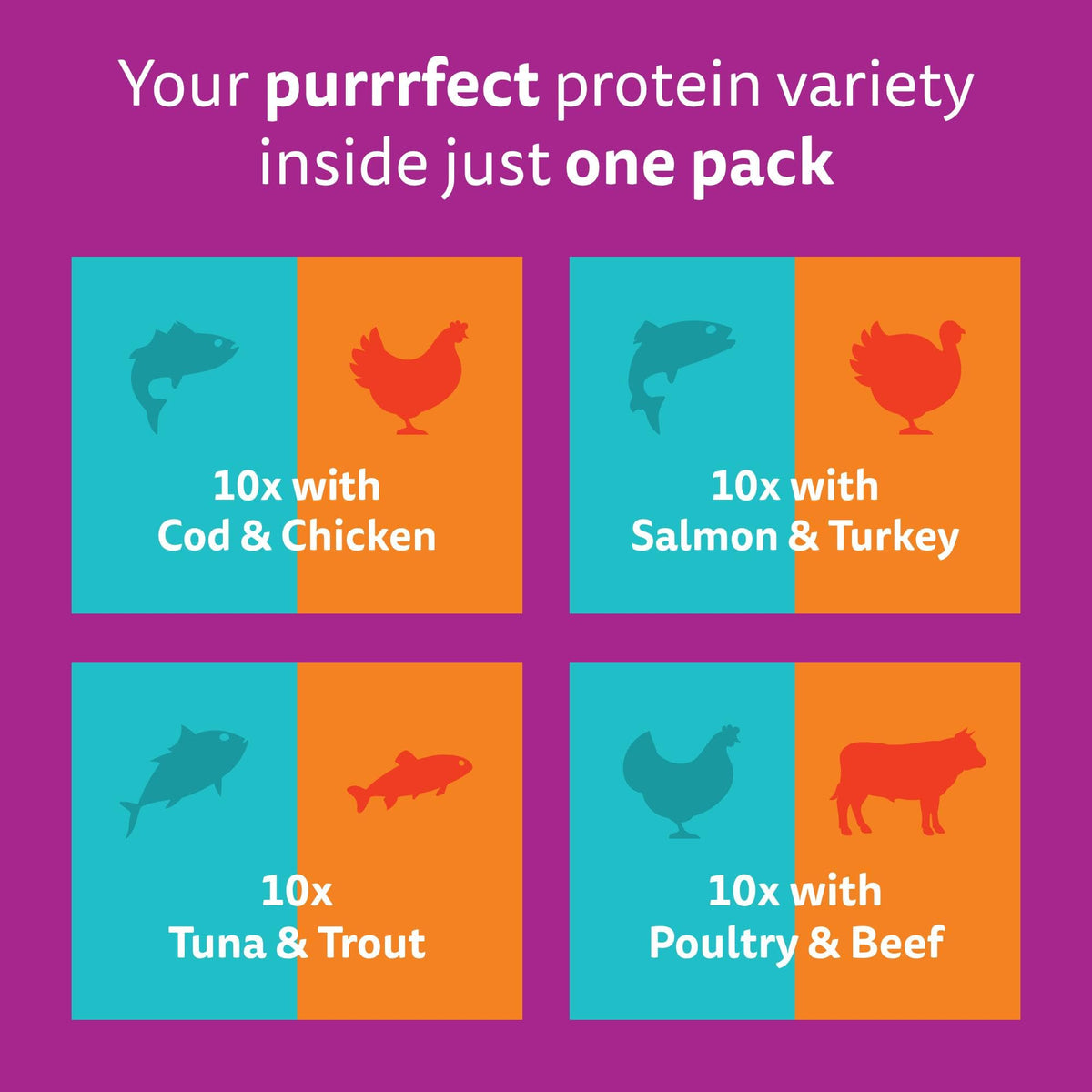 WHISKAS DUO Adult Wet Cat Food in Jelly 12x85g Surf & Turf (Pack of 4)