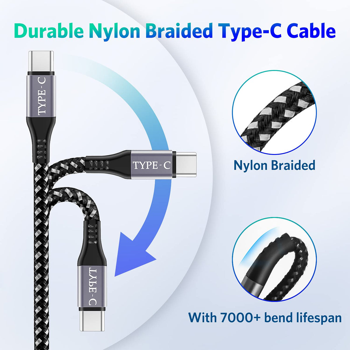USB C Charger Cable 3M 3Pack,Extra Long USB to USB C Fast Charging Cable Braided,3A USB Type C Lead Fast Charge Compatible with Samsung Galaxy S21 S22 Plus S23 S20 S10,A54 A21s A20e,Xperia,PS5,Switch