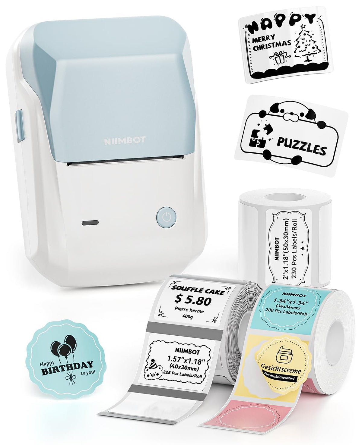 NIIMBOT B1 Label Maker Machine, 2 Inch Bluetooth Sticker Printer
