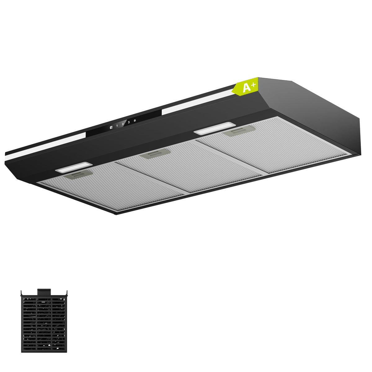CIARRA CBPHW01 Portable Desktop Cooker Hood Recirculating 2 Speeds White