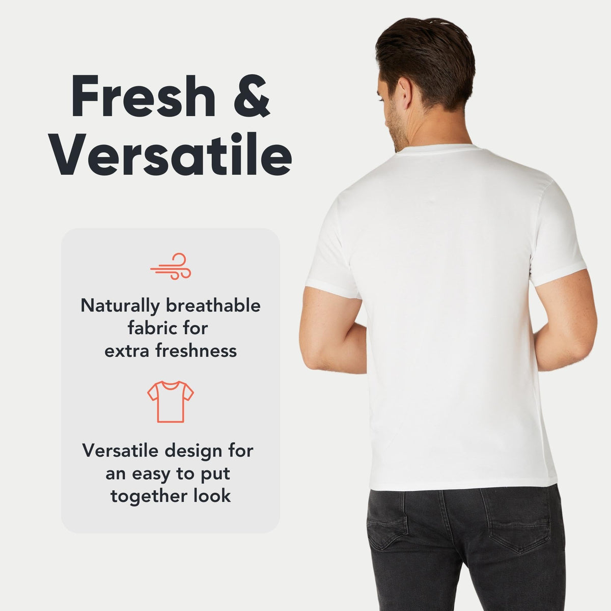 FM London 3/5 Pack Mens T Shirt, Premium Weight, 100% Cotton & Super Soft