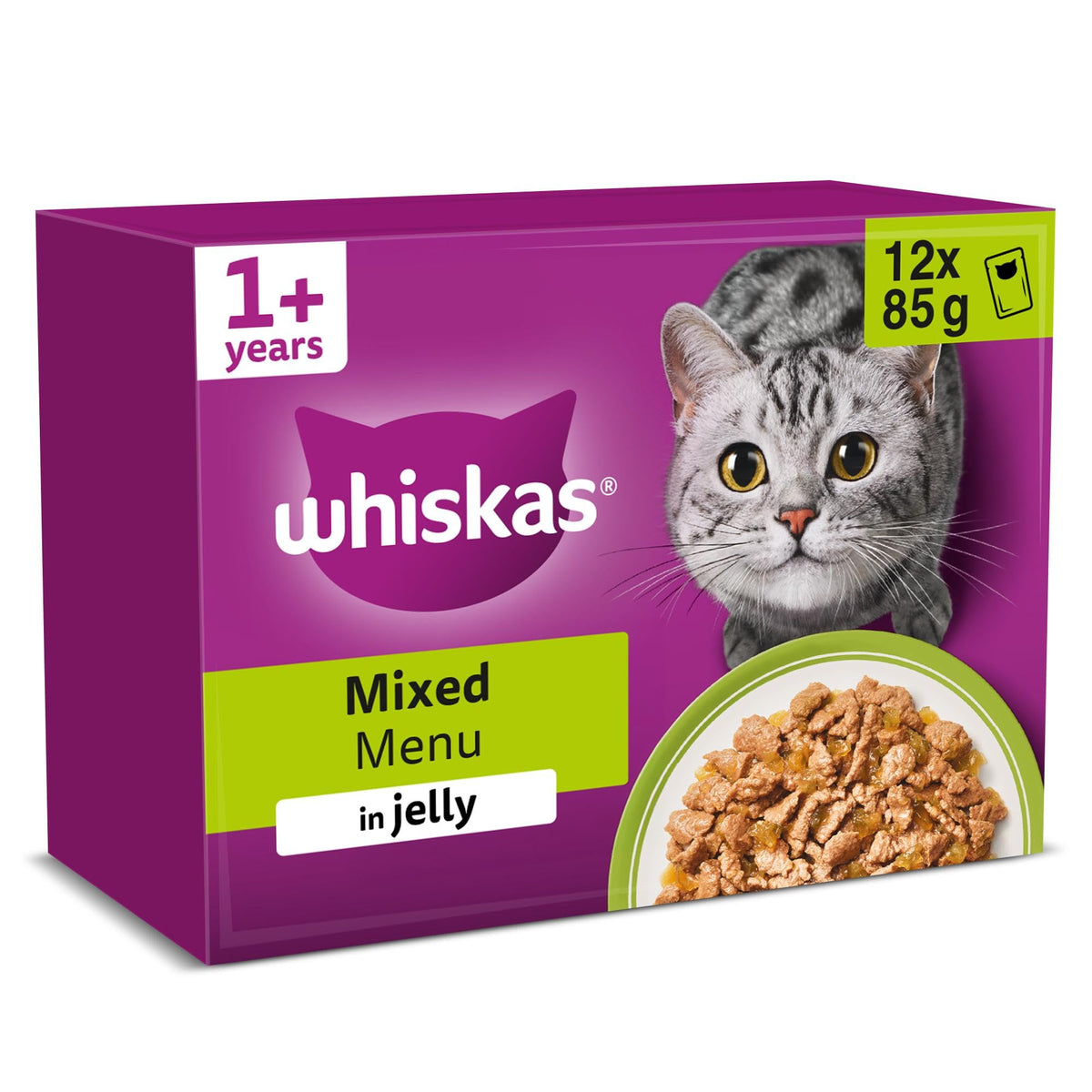 WHISKAS Adult Wet Cat Food in Jelly 40x85g Fish Favourites