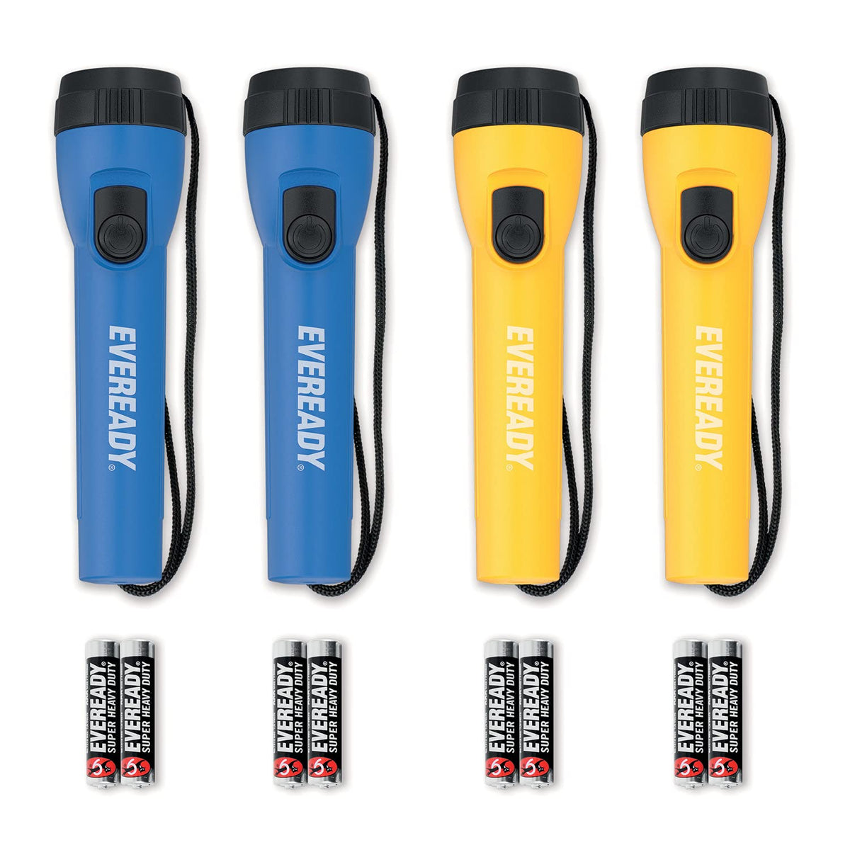 EVEREADY LED Torch, Pack of 2, Batteries Included, Super Bright Flashlight